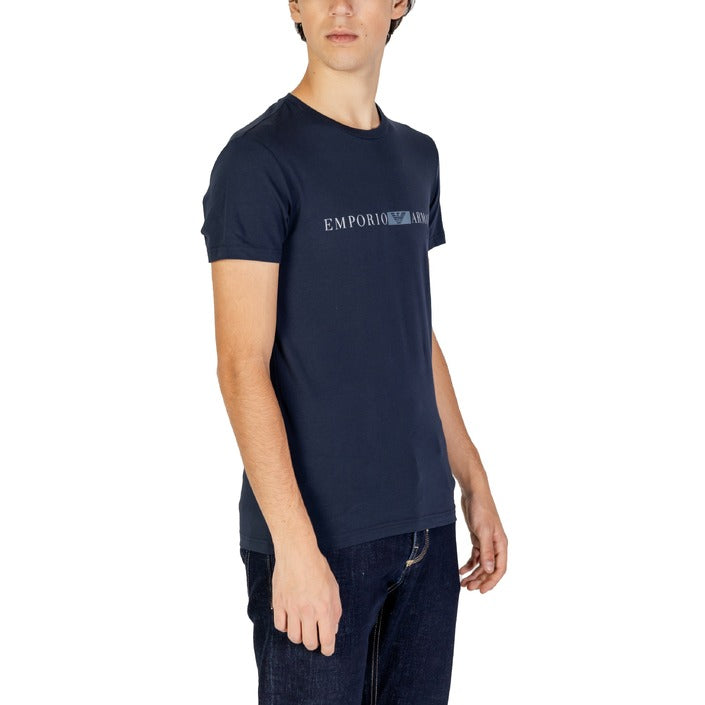 Emporio Armani Logo Cotton-Rich Crewneck T-Shirt