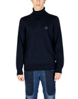 Boss Logo Cotton-Cashmere Turtleneck Sweater