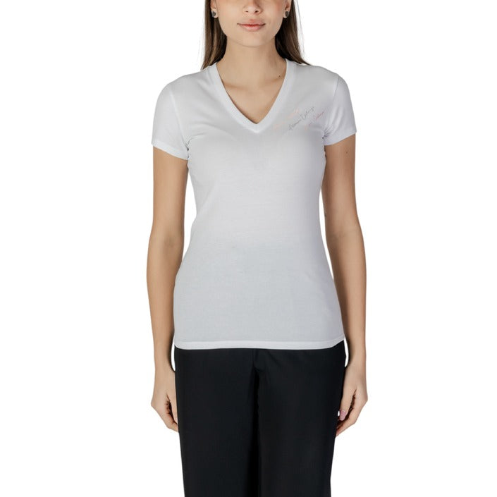 Armani Exchange Logo  Fitted V-Neck Cotton T-Shirt