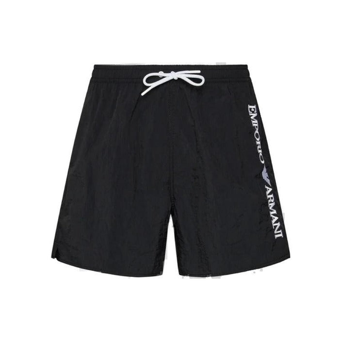 Emporio Armani Logo Quick Dry Athleisure Swim Shorts - black