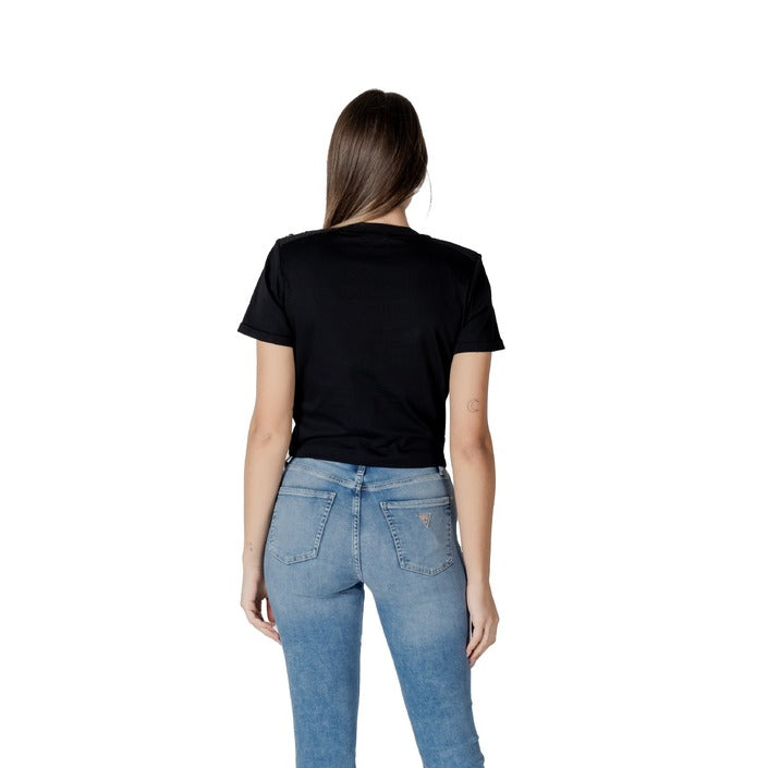 Guess Logo 100% Cotton Cropped T-Shirt