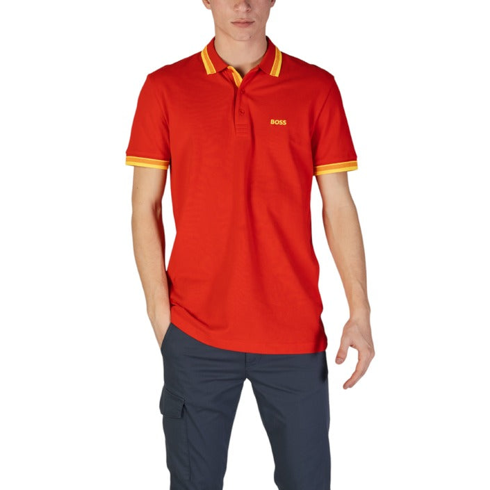 Boss Logo 100% Cotton Polo - Red