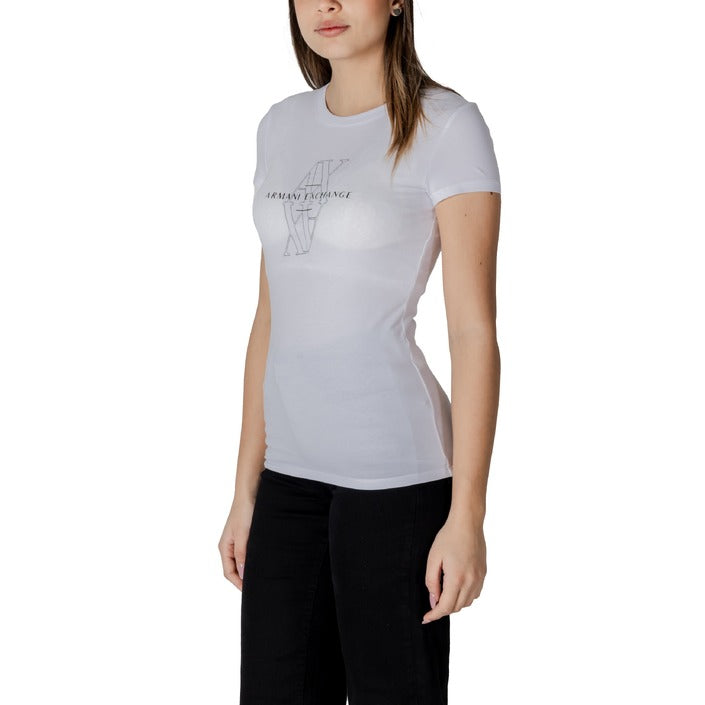 Armani Exchange Logo  Fitted Crewneck Cotton T-Shirt