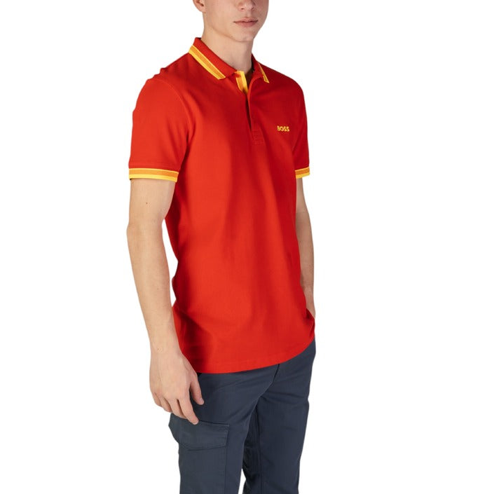 Boss Logo 100% Cotton Polo - Red