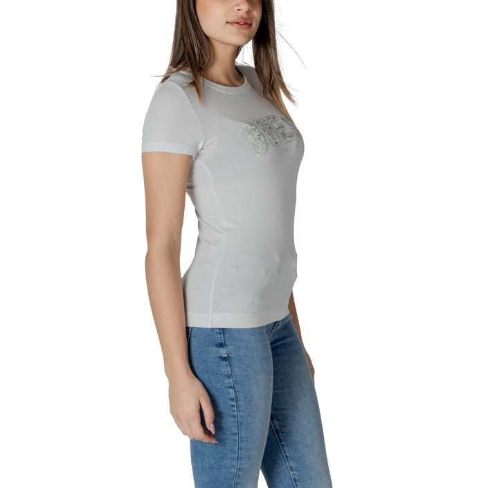 Guess Logo Cotton Crewneck Fitted T-Shirt