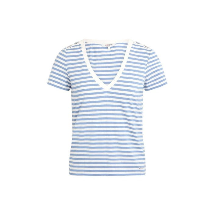 Morgan De Toi Stripe V-Neckline Top