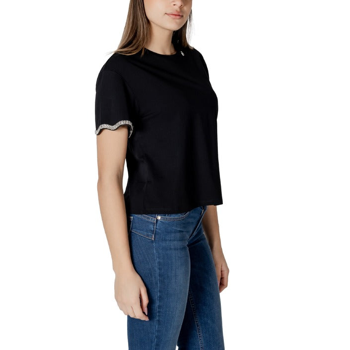 Liu Jo Minimalist 100% Cotton Crewneck Top