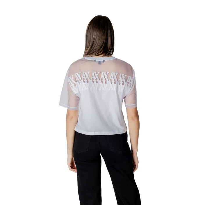 Armani Exchange Logo Sheer Top