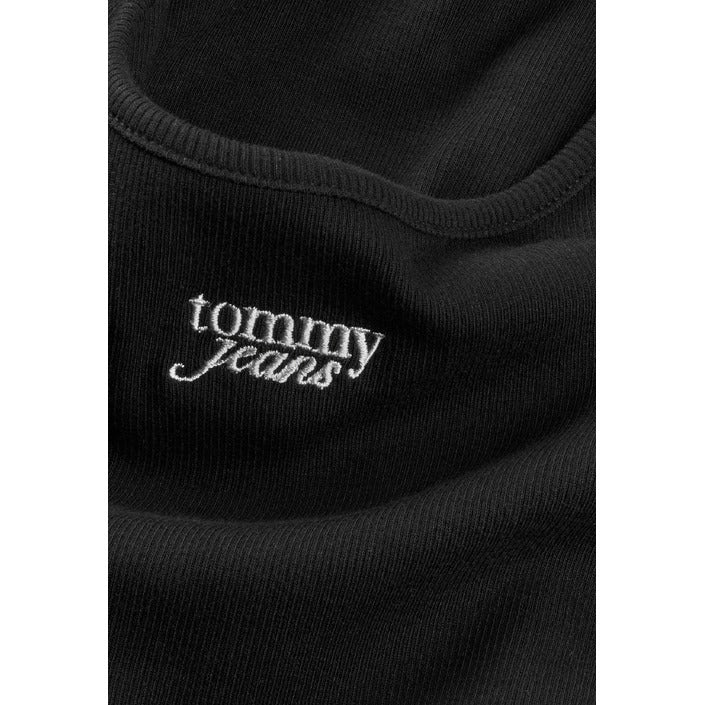 Tommy Hilfiger Jeans Logo Cotton Black Singlet Top