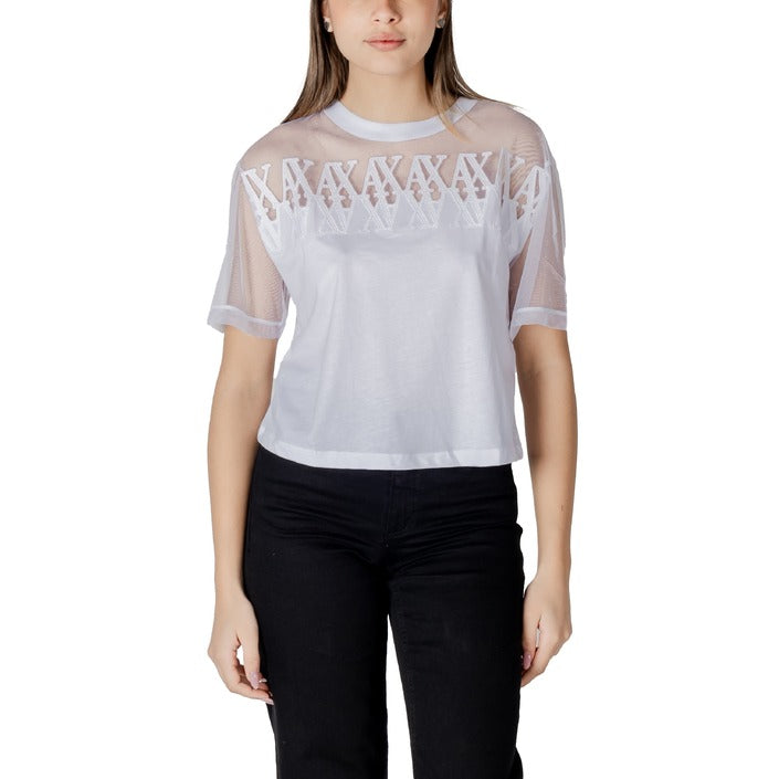 Armani Exchange Logo Sheer Top