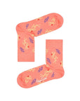 Happy Socks Unisex Cotton-Rich Pink Flamingo Midi Quarter Socks