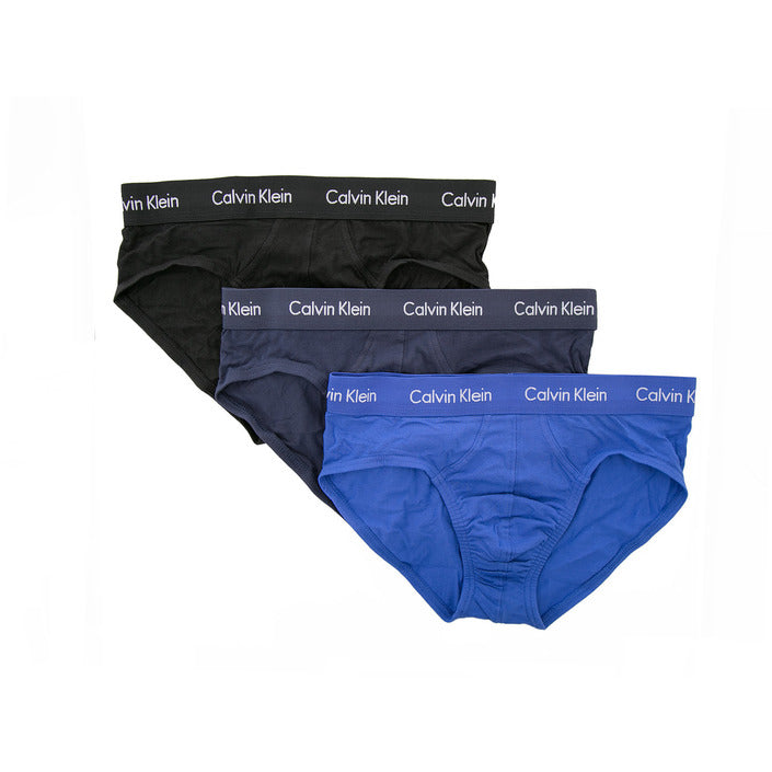 Calvin Klein Underwear Logo Cotton Stretch Classic Briefs - 3 Pack (dark blue, medium blue, light blue)